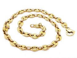 Collier Chaîne maille grain de café en 2 ors - Castafiore