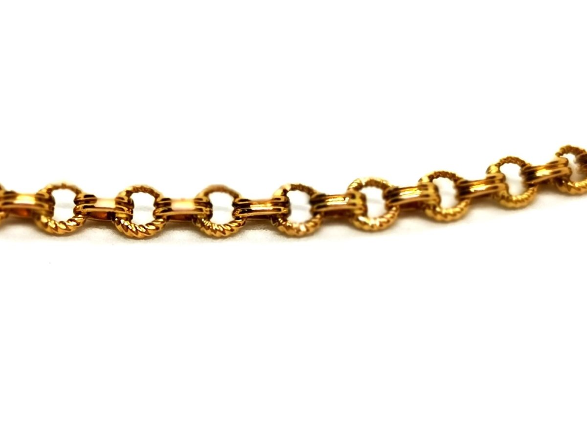 Collier Chaîne maille travaillée en or jaune - Castafiore
