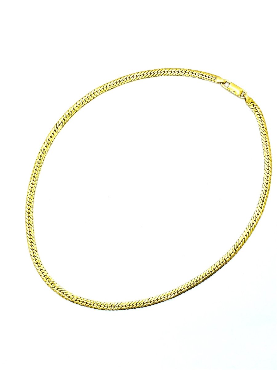 Collier Chaîne mailles plates en or jaune - Castafiore