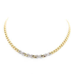Collier Chaîne motif infini en 2 ors et diamants - Castafiore