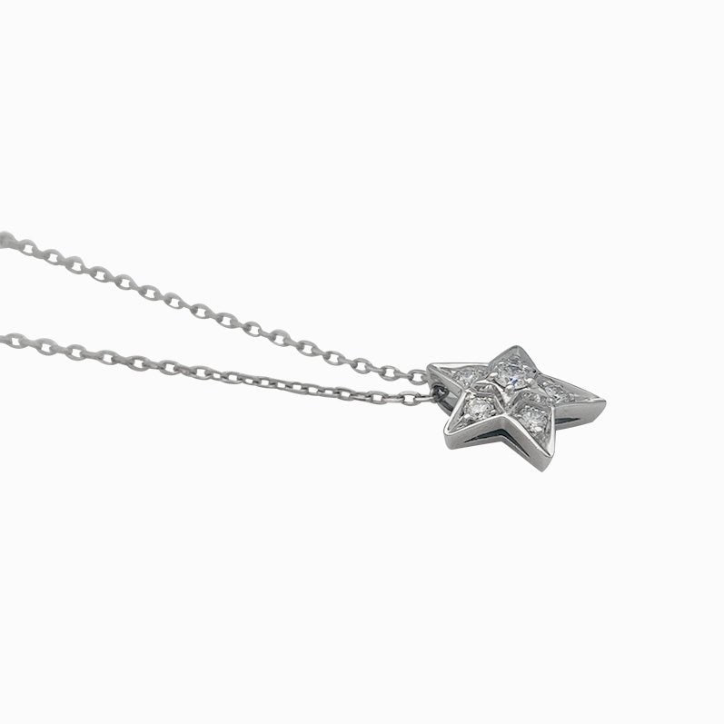 Collier CHANEL, "Comète Géode", or blanc, diamants - Castafiore