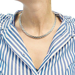 Collier CHANEL "Matelassé" en or blanc - Castafiore