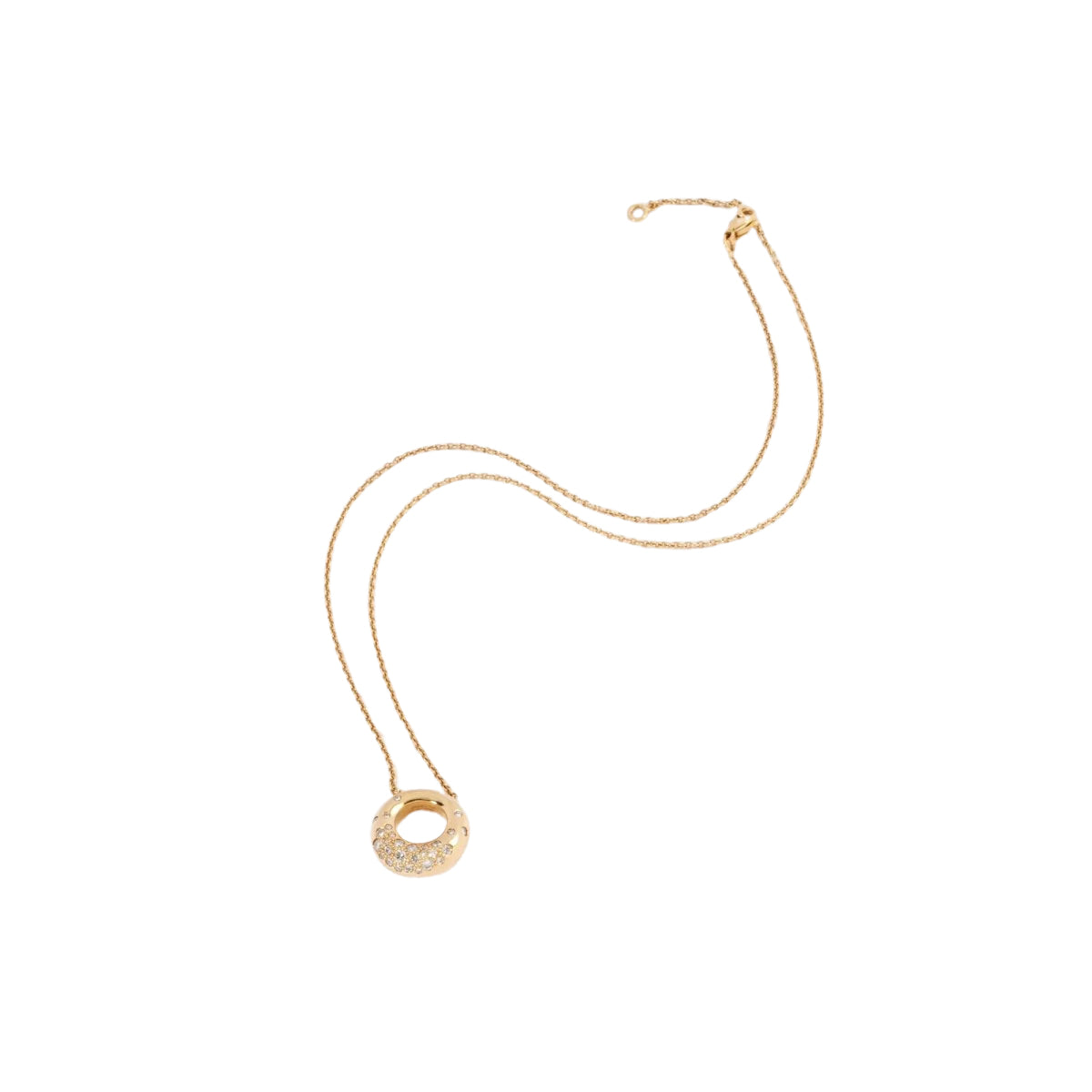 Collier CHAUMET "Anneau" en or jaune et diamants - Castafiore