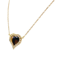 Collier, "Coeur", or jaune, oeil de tigre, diamants - Castafiore