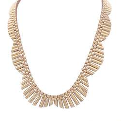 Collier Collerette en or jaune années 1950 or rose. - Castafiore