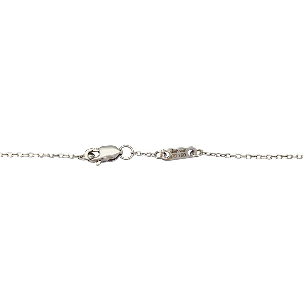 Collier Dinh Van, "Le Cube", or blanc, diamant - Castafiore