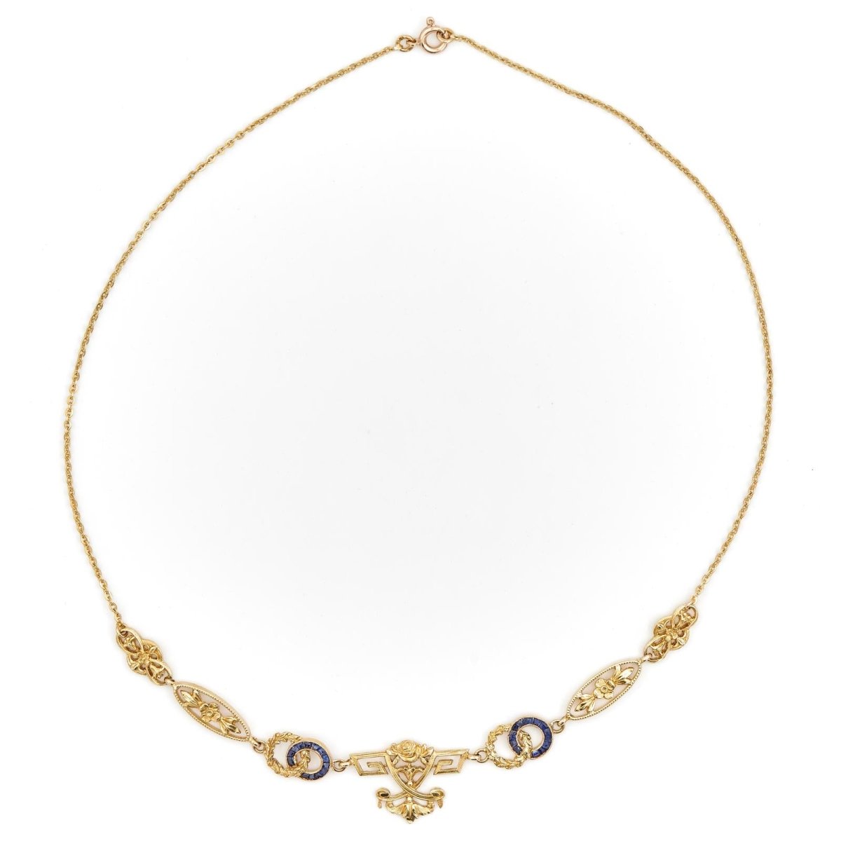 Collier en or jaune et saphirs - Castafiore