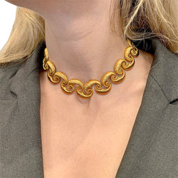 Collier en or jaune texturé - Castafiore