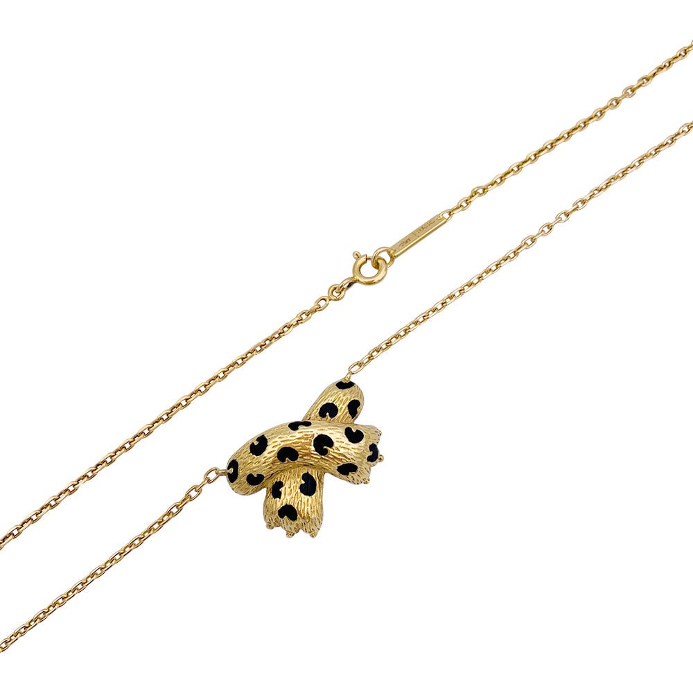 Collier FRED “Ombre Féline” en or jaune et émail - Castafiore
