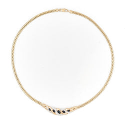 Collier Maille anglaise Or jaune Saphir - Castafiore