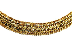 Collier Maille gourmette double en or jaune - Castafiore