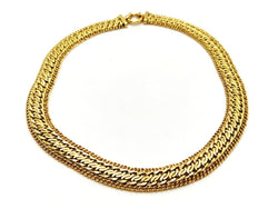Collier Maille gourmette double en or jaune - Castafiore