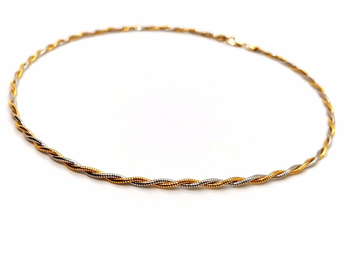 Collier Maille torsadée en 2 ors - Castafiore