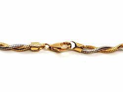 Collier Maille torsadée en 2 ors - Castafiore