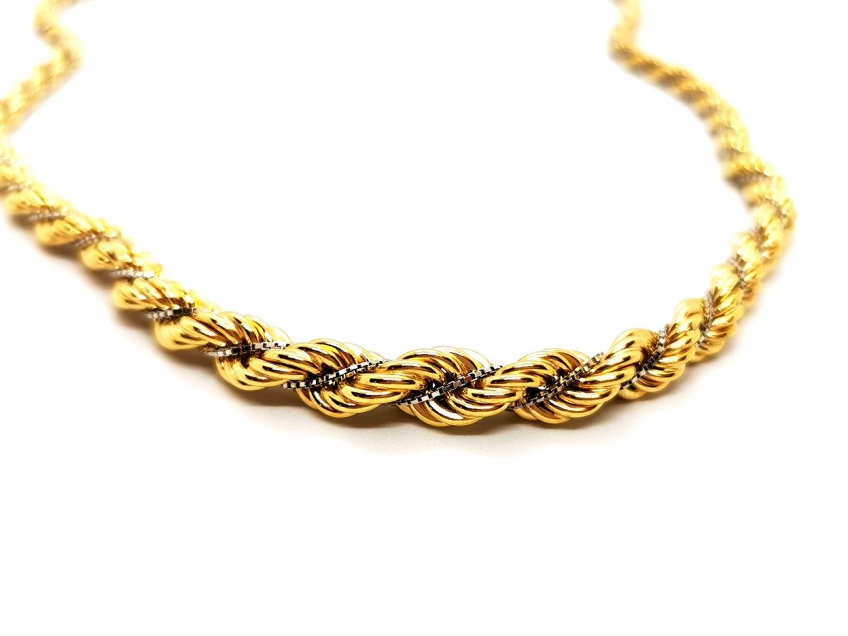 Collier Maille torsadée en 2 ors - Castafiore