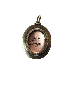 Collier Médaille en Pendentif en or jaune et en émail de Limoges - Castafiore