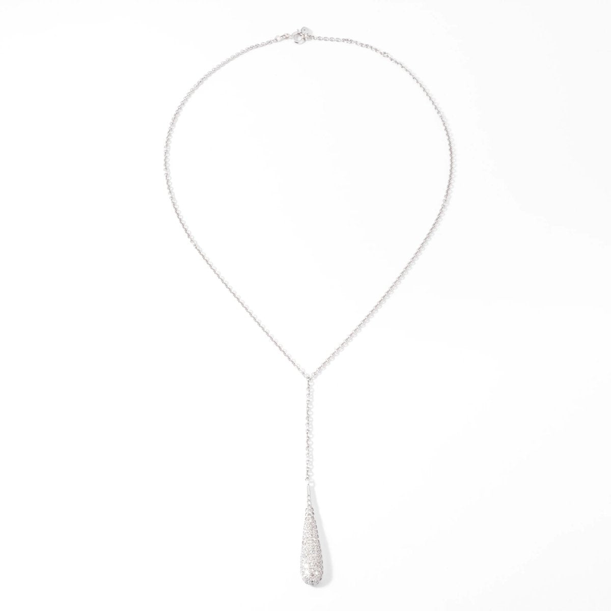 Collier or gris pavés de diamant - Castafiore