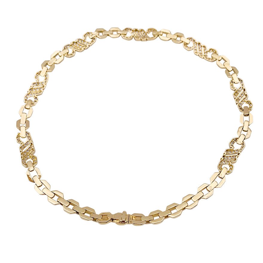 Collier or jaune, diamants. - Castafiore