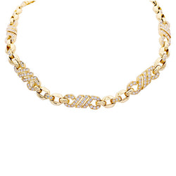 Collier or jaune, diamants. - Castafiore