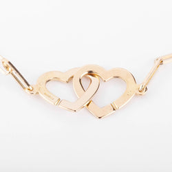 Collier or rose Dinh Van formant 2 cœurs - Castafiore