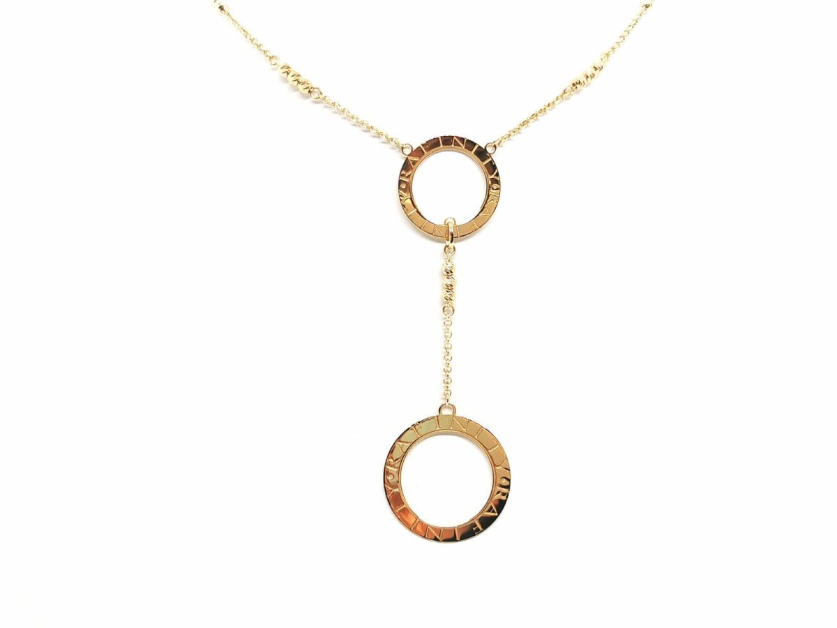 Collier Pendentif anneaux en or jaune - Castafiore