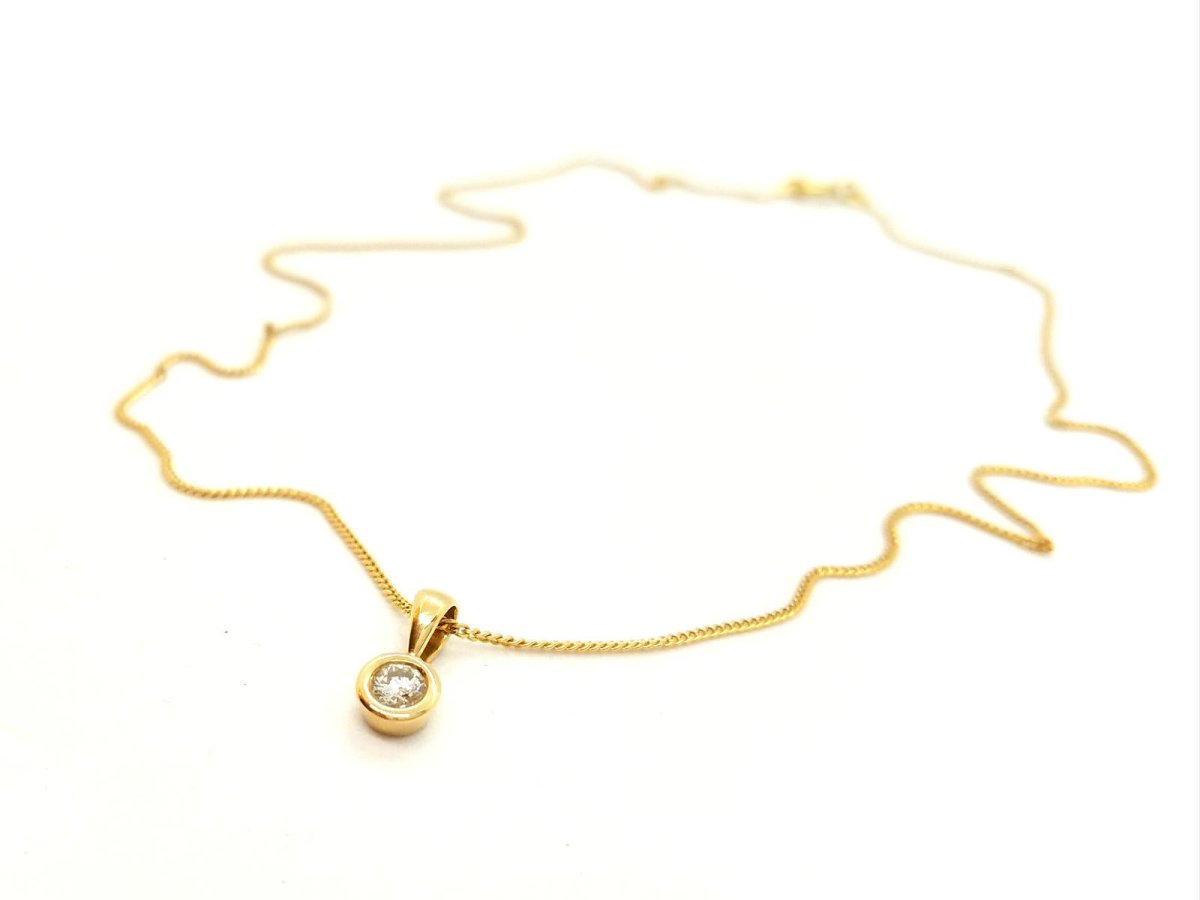 Collier Pendentif en or jaune et diamant - Castafiore