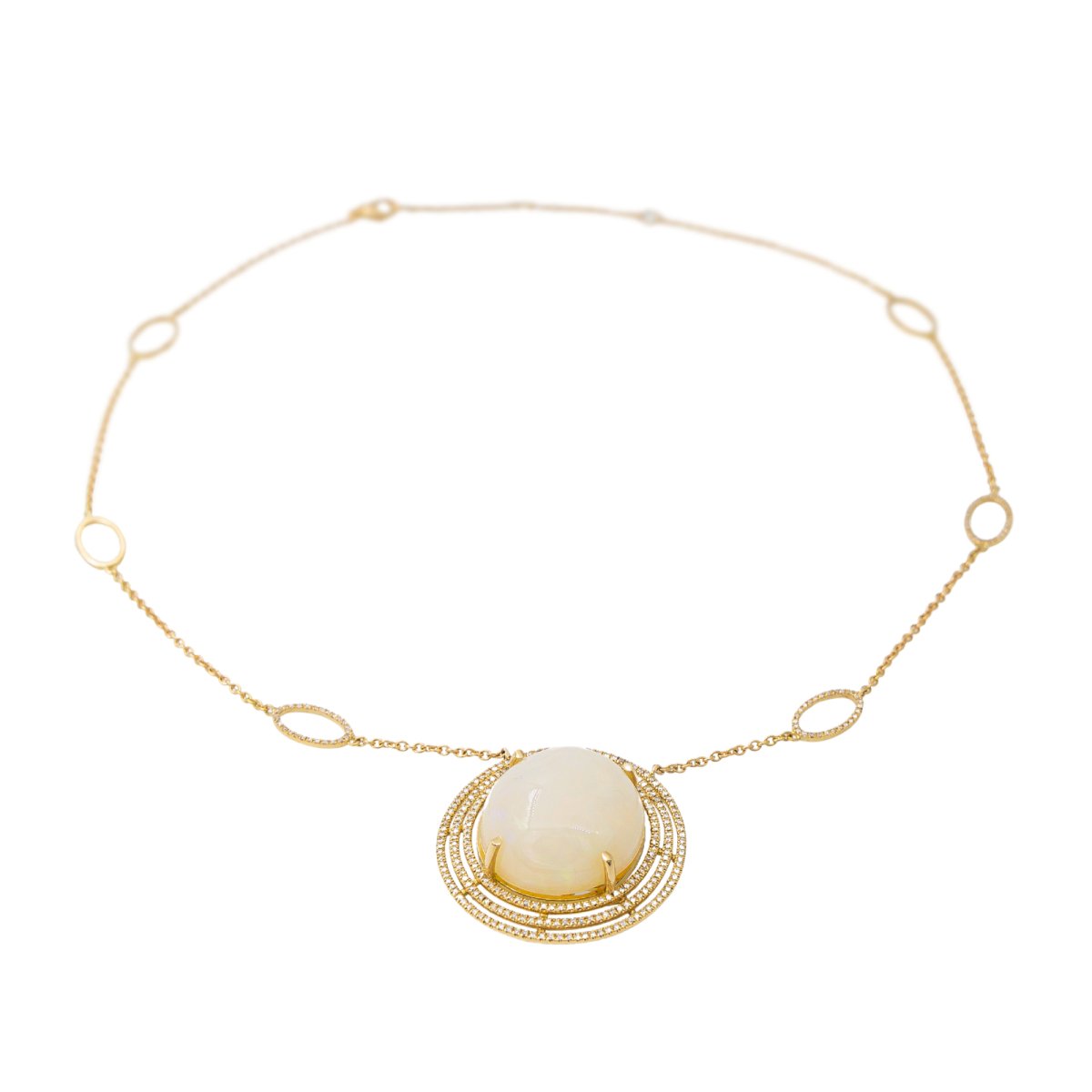 Collier Pendentif en or jaune et opale - Castafiore