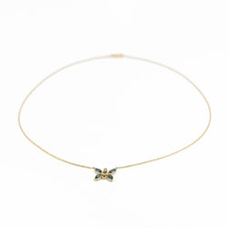 Collier Pendentif en or jaune, saphirs et diamant - Castafiore
