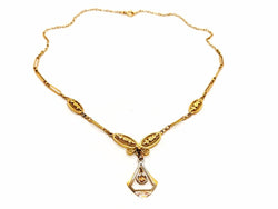 Collier Pendentif floral en 3 ors - Castafiore