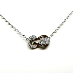 Collier Pendentif FRED Chance infinie, en or blanc et diamants - Castafiore