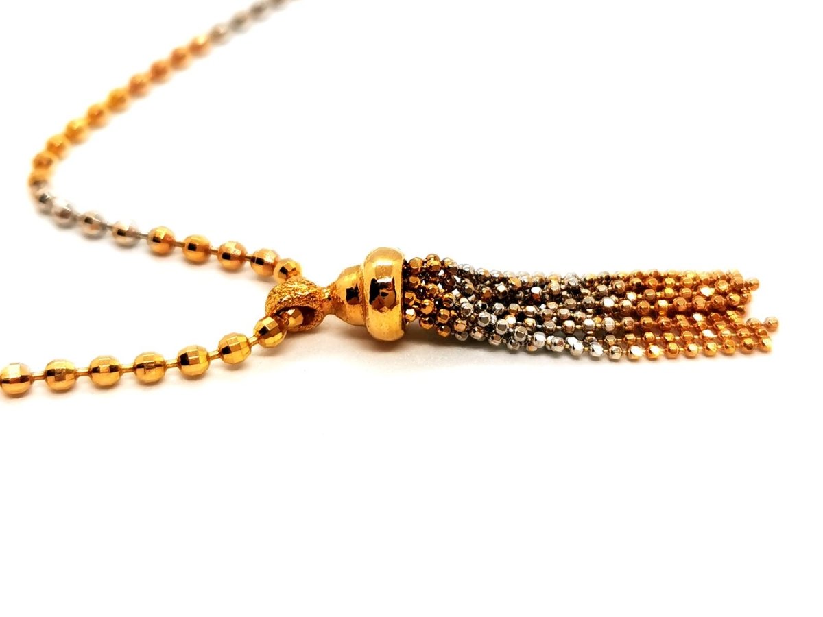 Collier Pendentif maille boule en 3 ors - Castafiore
