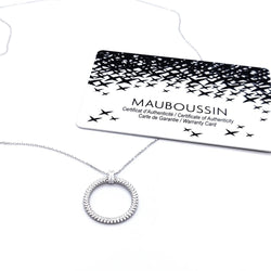 Collier Pendentif MAUBOUSSIN "Le premier jour" en or blanc - Castafiore