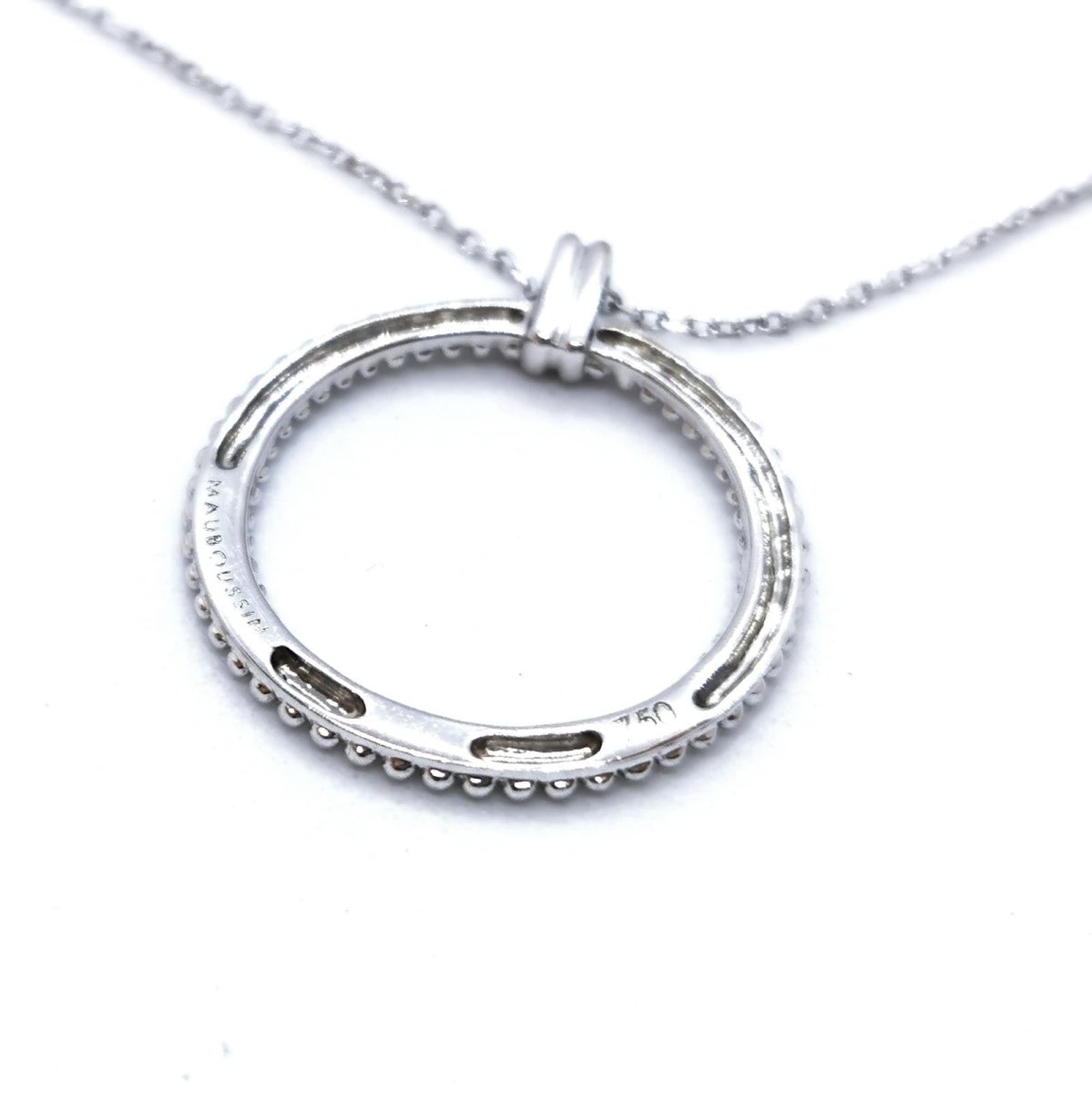 Collier Pendentif MAUBOUSSIN "Le premier jour" en or blanc - Castafiore