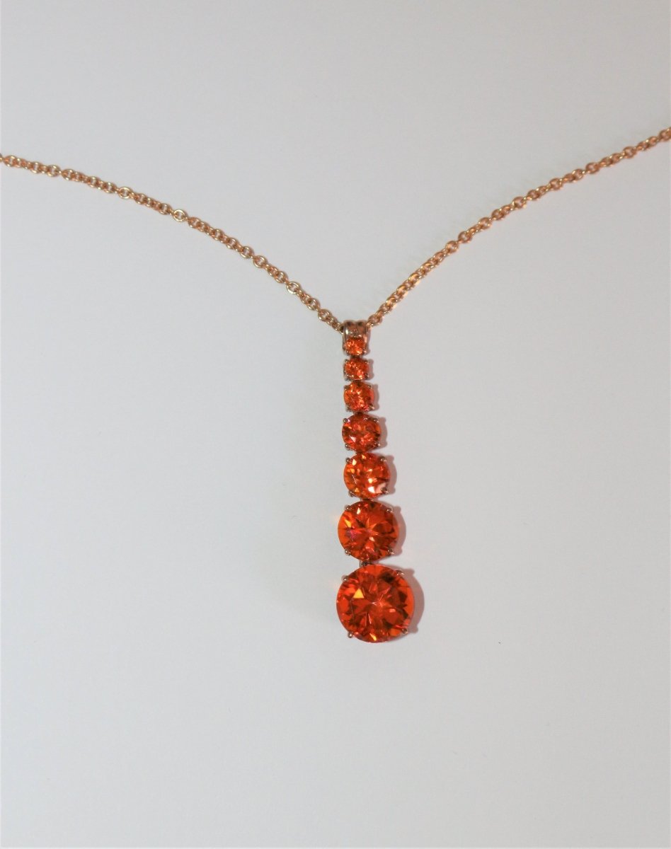 Collier Pendentif ROBERTO DEMEGLIO en or jaune et topazes - Castafiore