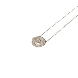 Collier Pendentif rond en platine et diamants - Castafiore