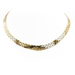 Collier Ras de cou maille en or jaune - Castafiore