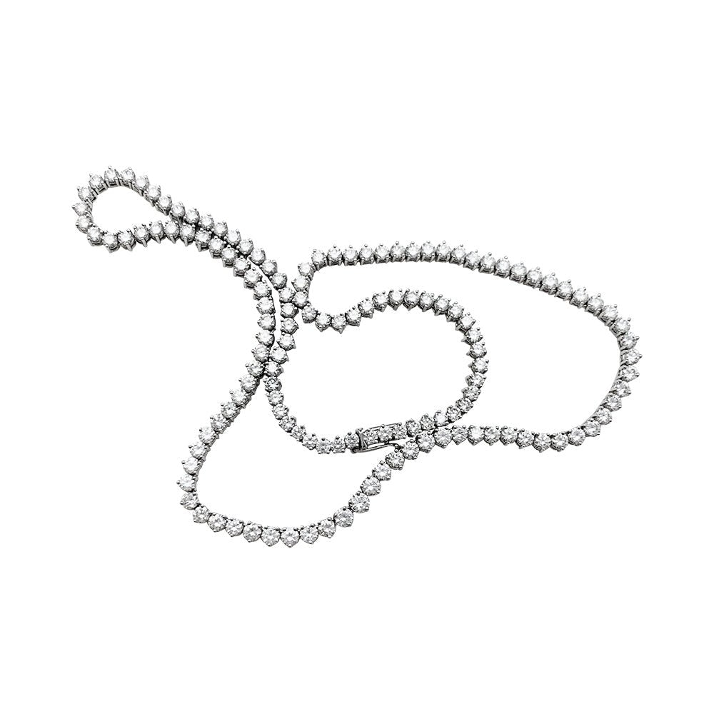 Collier rivière diamants en or blanc - Castafiore