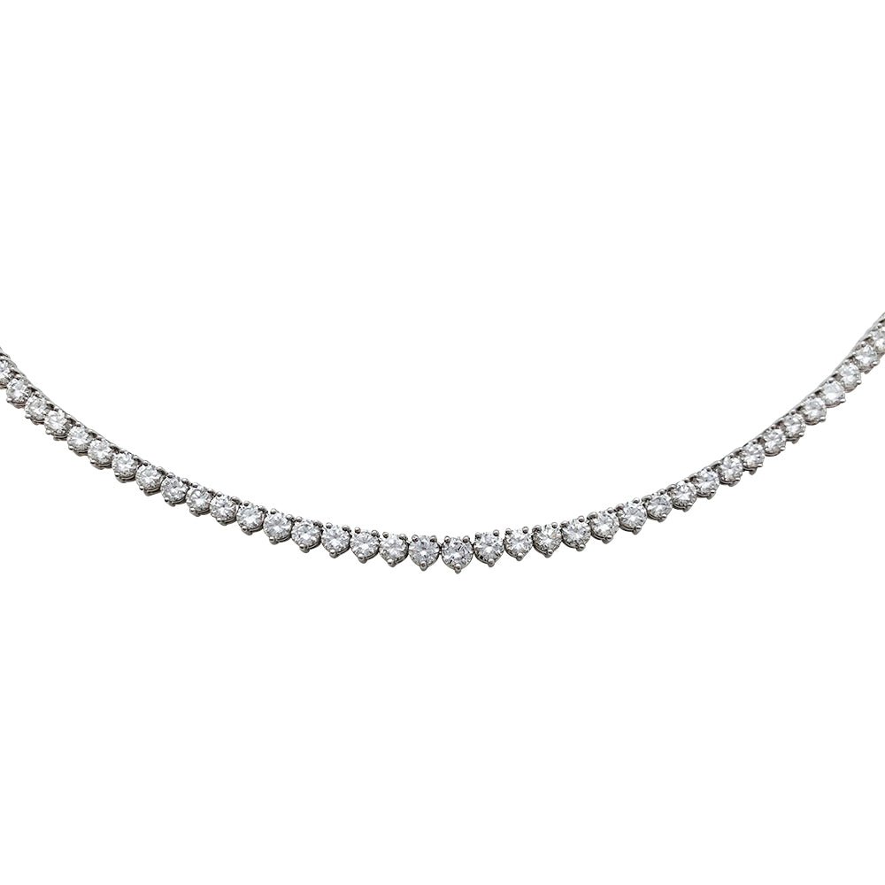 Collier rivière diamants en or blanc - Castafiore