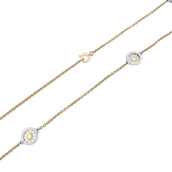 Collier Sautoir BULAGRI "Tondo Sun" en or jaune et acier - Castafiore