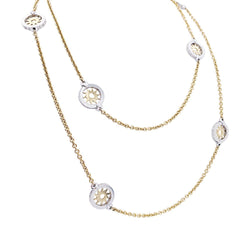 Collier Sautoir BULAGRI "Tondo Sun" en or jaune et acier - Castafiore