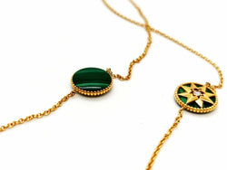 Collier Sautoir DIOR "Rose des vents" en or jaune et diamants - Castafiore