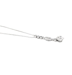 Collier style Art Déco en or blanc platine et diamants - Castafiore
