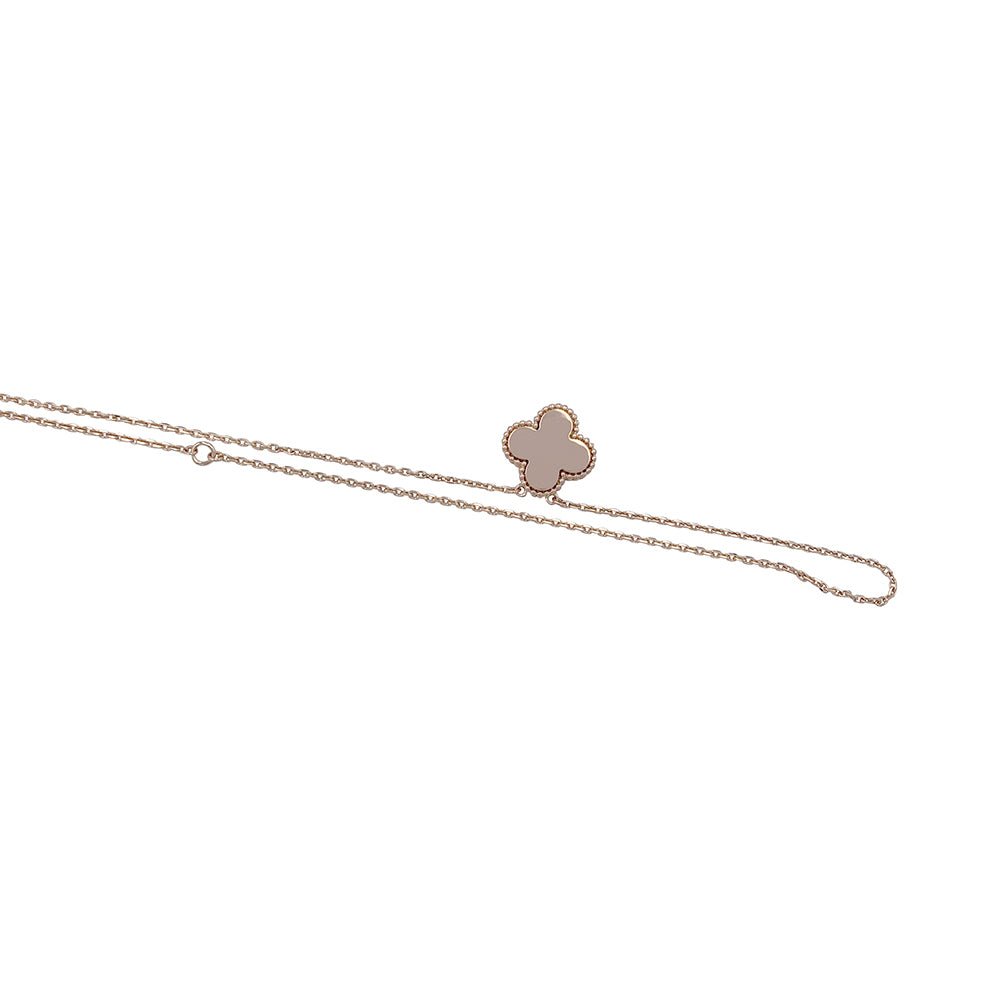 Collier Van Cleef & Arpels, "Alhambra", or rose, nacre - Castafiore