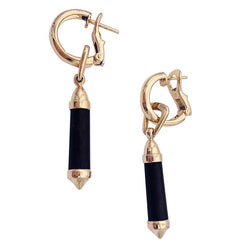 Créoles CHAUMET "Touch Wood" en or jaune et bois - Castafiore