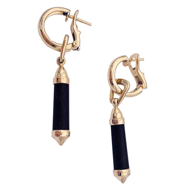 Créoles CHAUMET "Touch Wood" en or jaune et bois - Castafiore