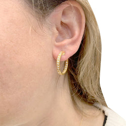 Créoles en or jaune et diamants - Castafiore