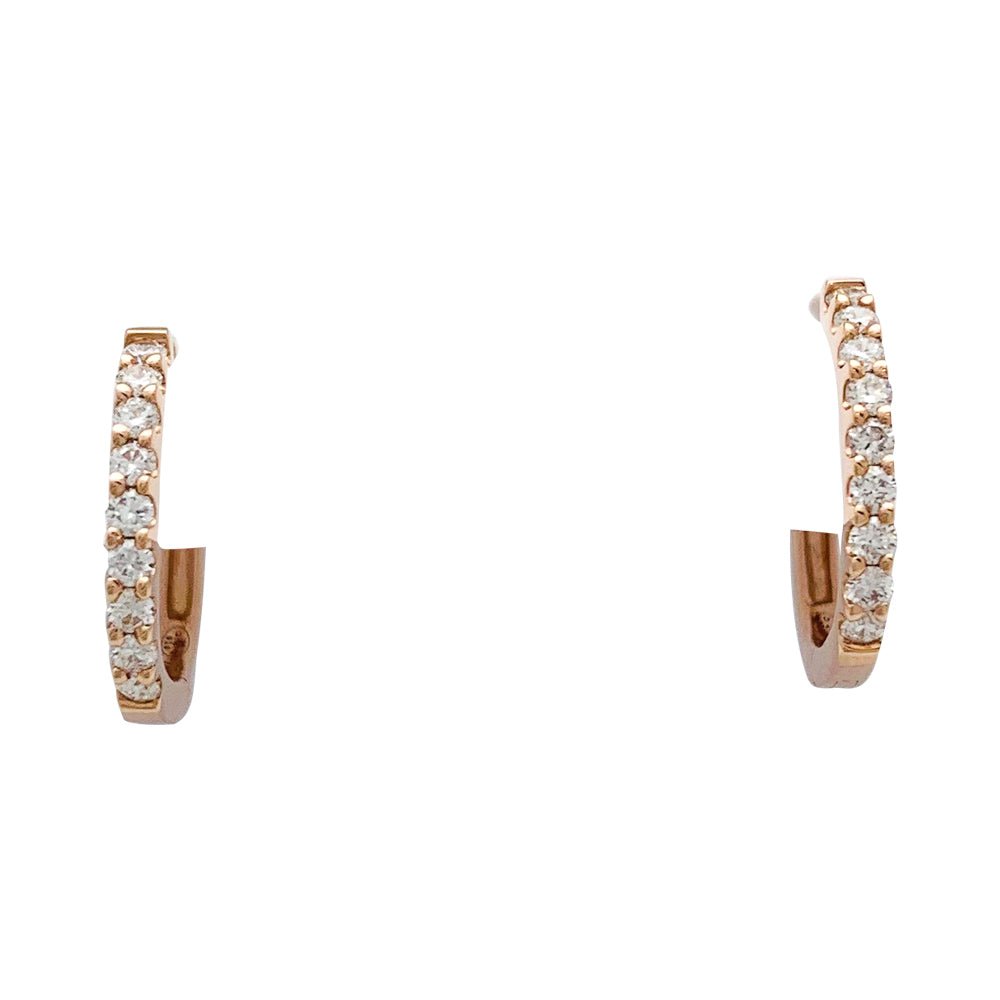 Créoles en or rose, et diamants - Castafiore