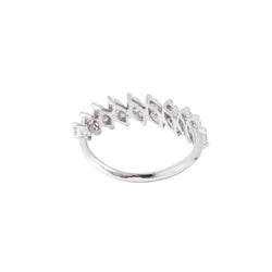 Demie alliance en or gris et diamant - Castafiore