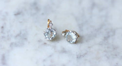 Dormeuses aigue-marine et diamants - Castafiore