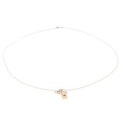 Ginette NY Collier Pendentif Mini Ever Charm Necklace Or rose - Castafiore